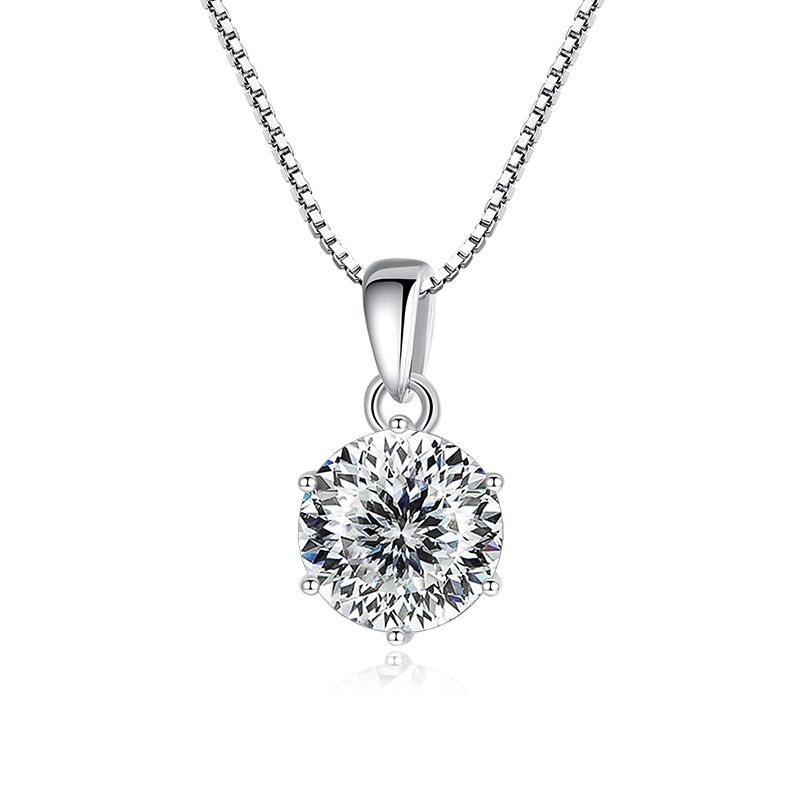 Collana con ciondolo in moissanite autentica da 1 CT Tancise per donna, gioielli raffinati per matrimonio, festa in argento sterling di alta qualità_voghion.com