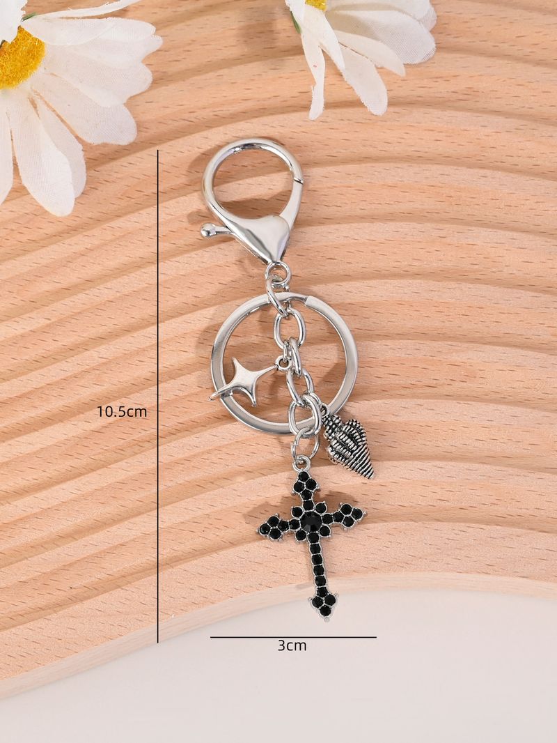 Cross Conch Star Bag Accessories Car Keychain Pendant Small Gift_voghion.com