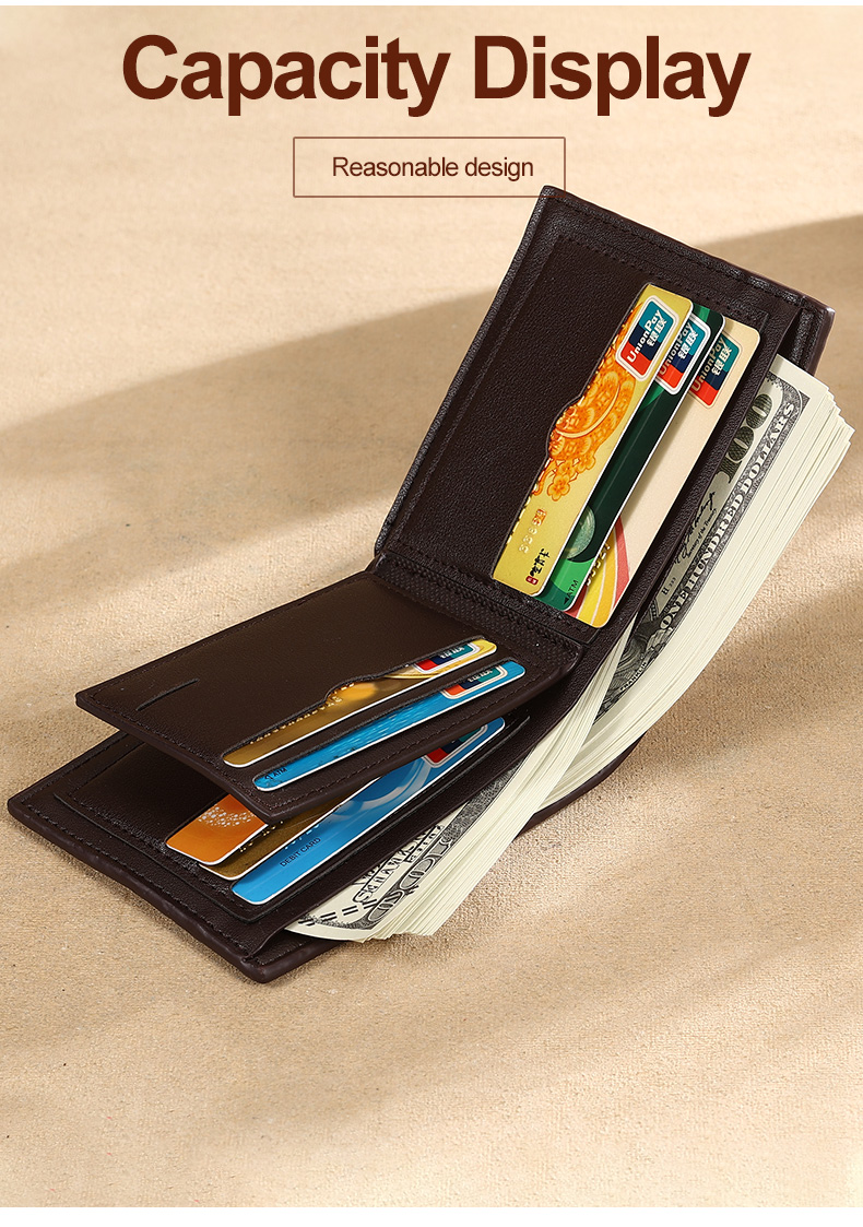 Cartera Mang de estilo clásico, carteras de cuero para hombre, cartera corta para hombre, tarjetero, cartera para hombre a la moda de alta calidad_voghion.com