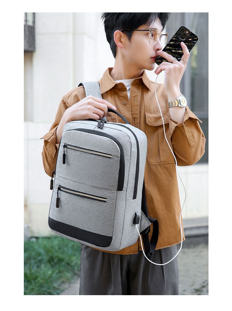 Zaino da uomo in tessuto Oxford per computer e studenti, grande capacità, borsa da viaggio, stampabile_voghion.com