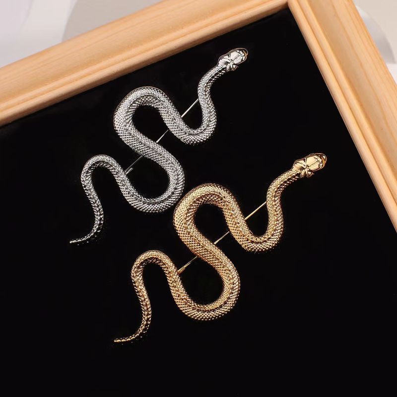 Spilla a forma di serpente da uomo e da donna, di alta qualità, retrò, di alta qualità, di nicchia, con spilla, accessori_voghion.com