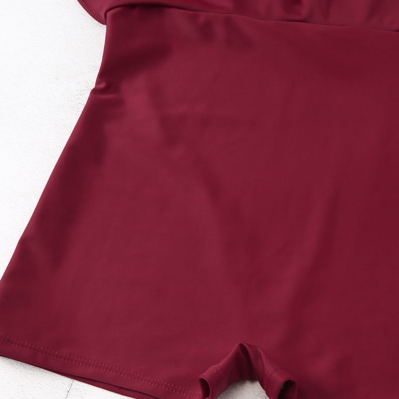 2024 New Solid Color One Piece Women's Sexy Swimsuit_voghion.com