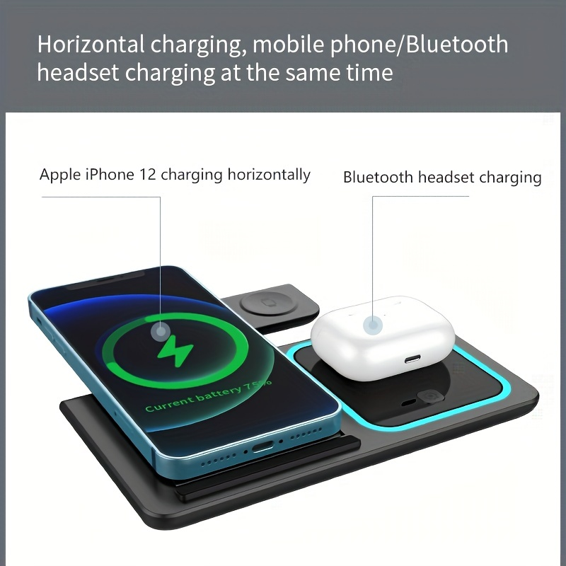 3 In 1 Fast Charging Station, Folding Wireless Charger Stand_voghion.com