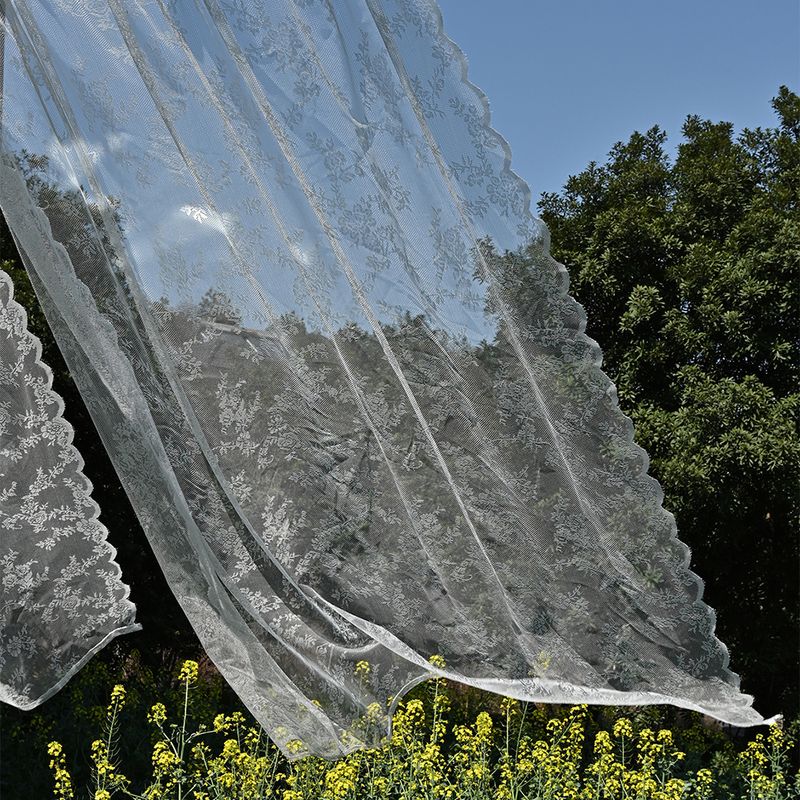 Kettengestrickte Spitze Ländliche Fenstergitter für den Außenbereich Spitze Deutsche Gardinenstange Fenstergitter Fertiger Vorhang für den Außenbereich_voghion.com