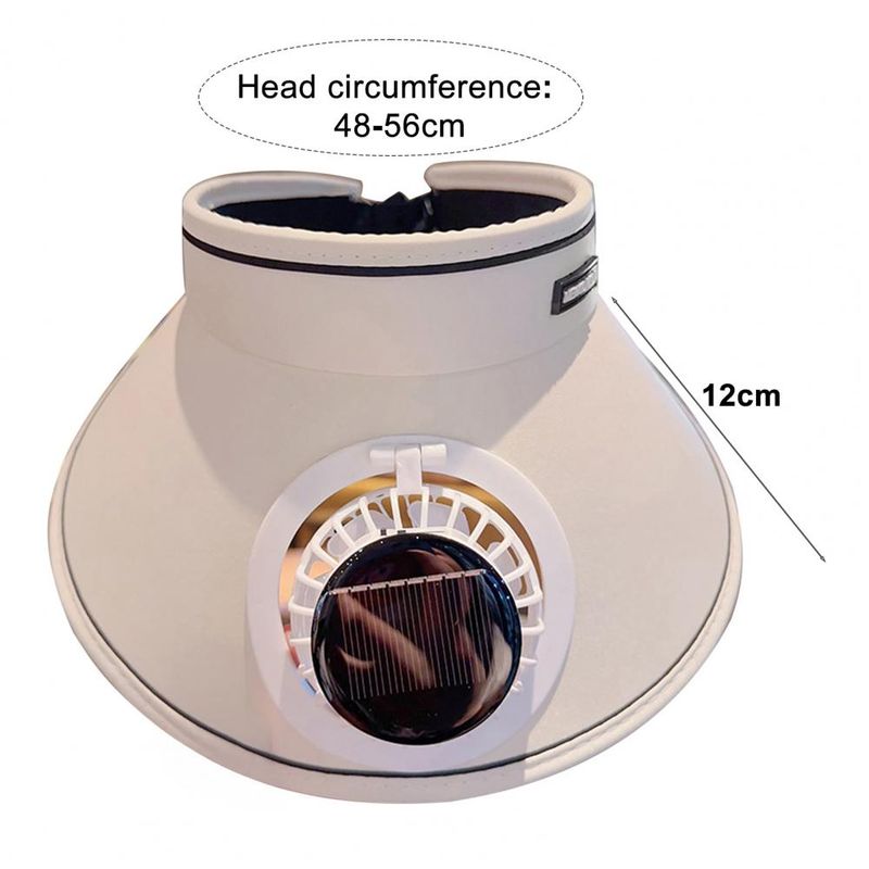 Cappello con ventilatore solare RYYD - Vento regolabile | Tesa larga | Ricarica USB_voghion.com