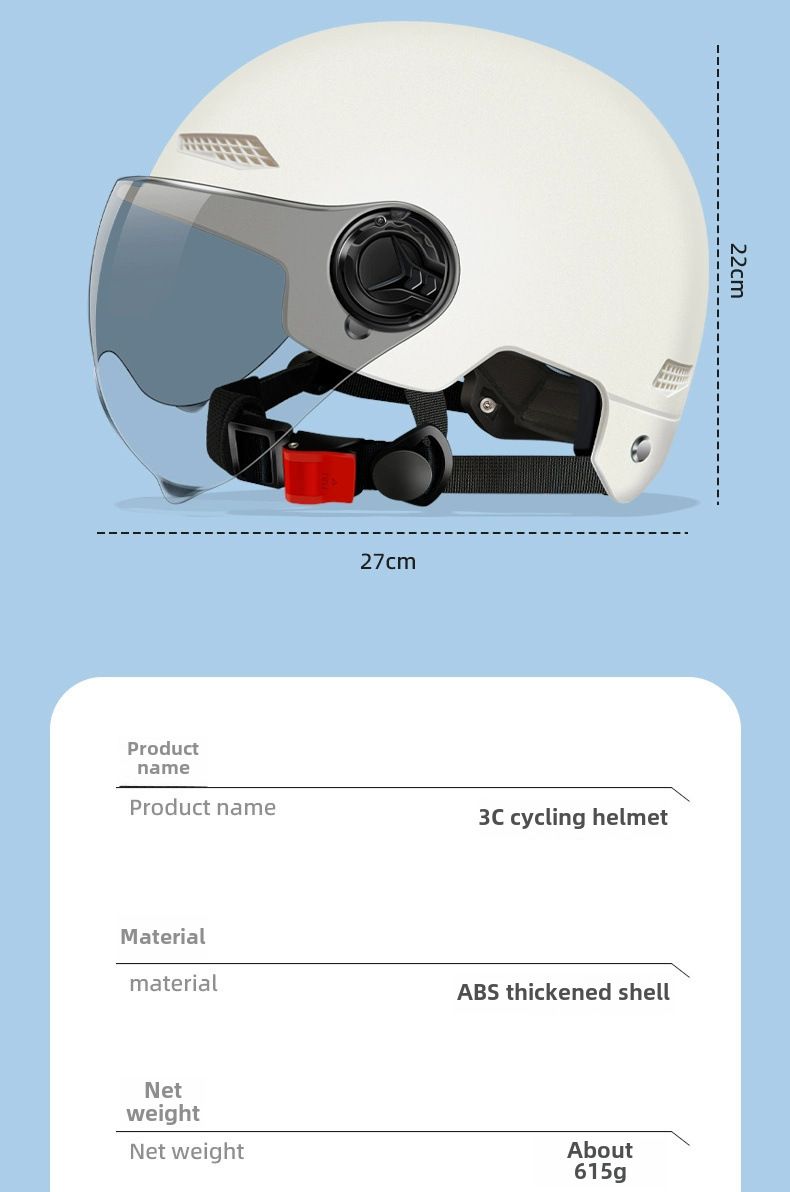 Casco per veicoli elettrici, protezione solare estiva da uomo e da donna, casco leggero per veicoli elettrici, mezzo casco_voghion.com