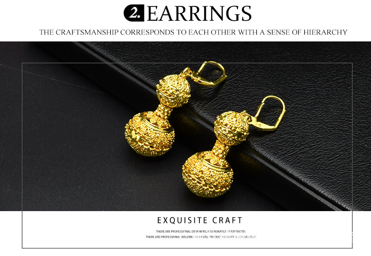 Quatro conjuntos de colar feminino brincos anel pulseira acessórios em estoque_voghion.com