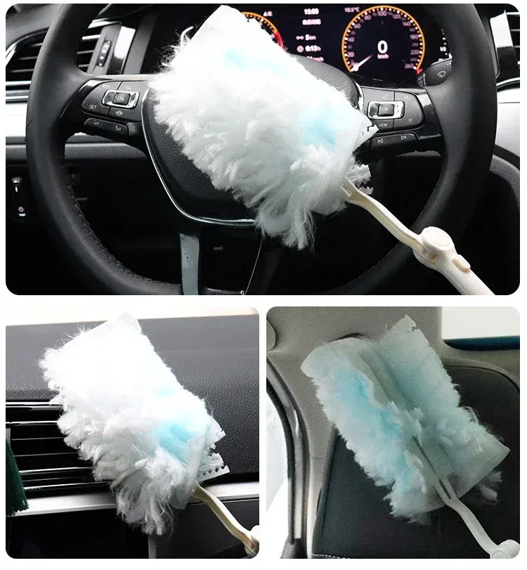 Disposable Dusters With Replace Heads Refills Bulk Duster Brush For Cleaning Home Office Blinds Car Surface Duster Cleaning Tool_voghion.com