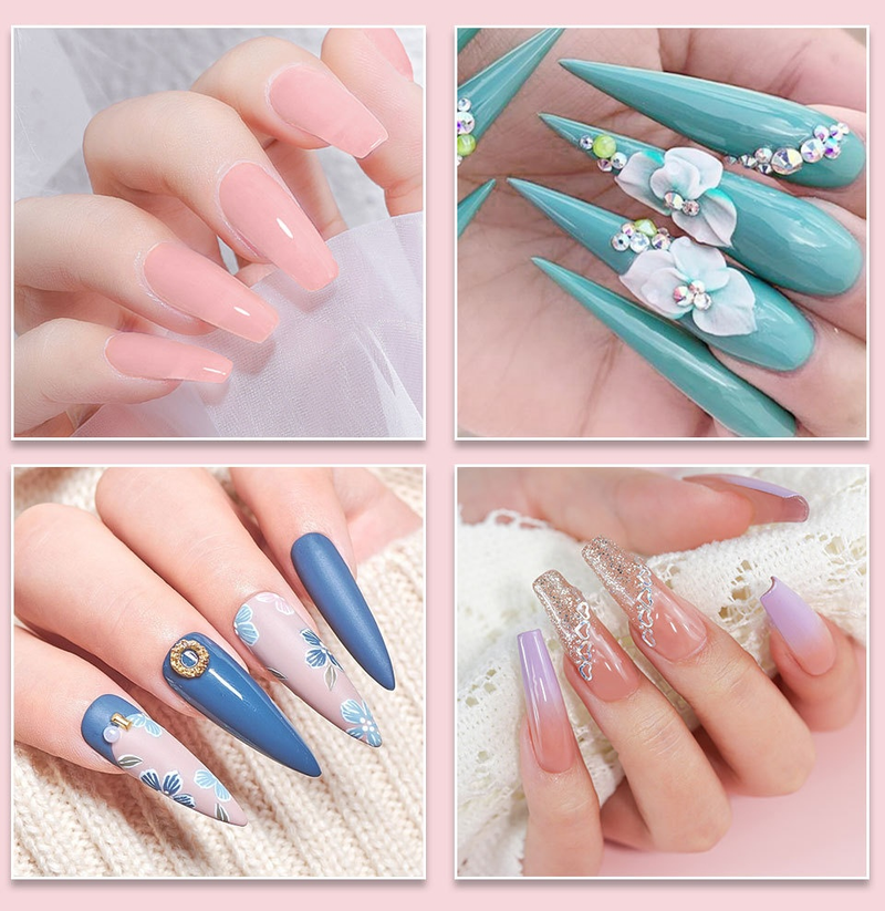 Vol met kunstkristalwit poeder, transparante set, 12 kleuren glitter, Franse nagel beginnersleerset_voghion.com