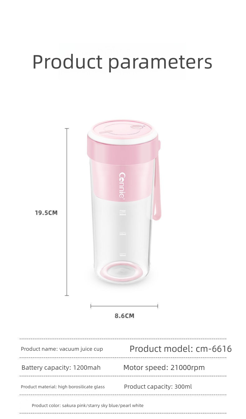 Glass Juicer Small Portable Household Electric Multifunctional Cup Fruit Rechargeable Juice Blender_voghion.com
