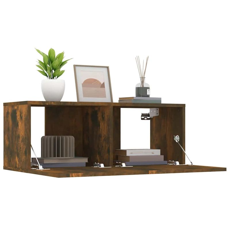 TV-Schränke 2 Stk. Räuchereiche 80x30x30 cm Holzwerkstoff_voghion.com