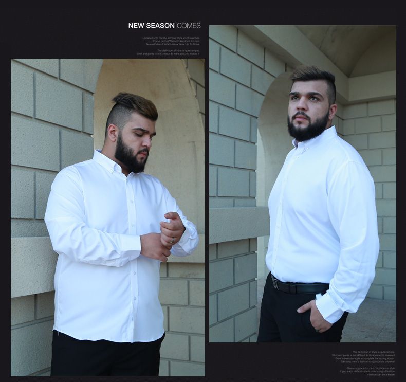 Abbigliamento uomo taglie forti, camicie a maniche lunghe, camicia larga extra large_voghion.com