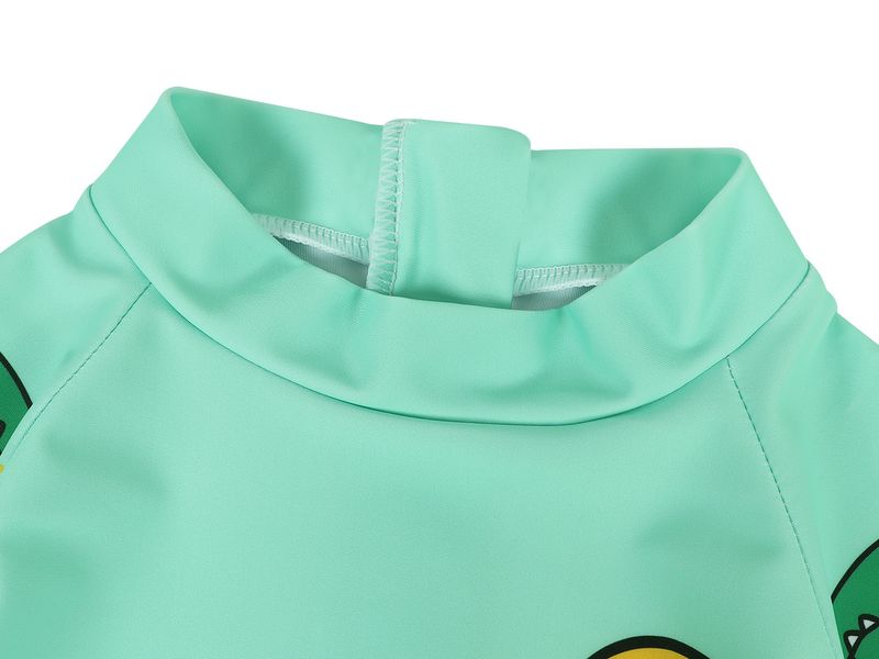 Mother & Kids summer children's clothing dinosaur print one-piece hooded swimsuit quick-drying breathable beach sunscreen baby swimsuit_voghion.com