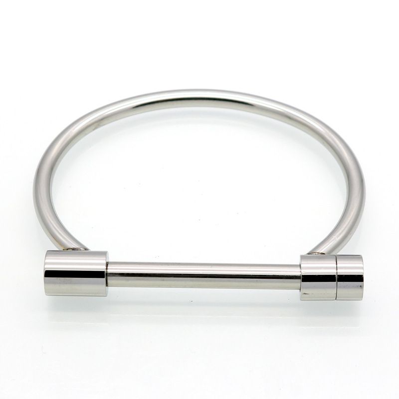 Titanium Steel Horseshoe Vacuum Gold Plated Bracelet D Shaped Horseshoe Buckle Stainless Steel Bracelet_voghion.com