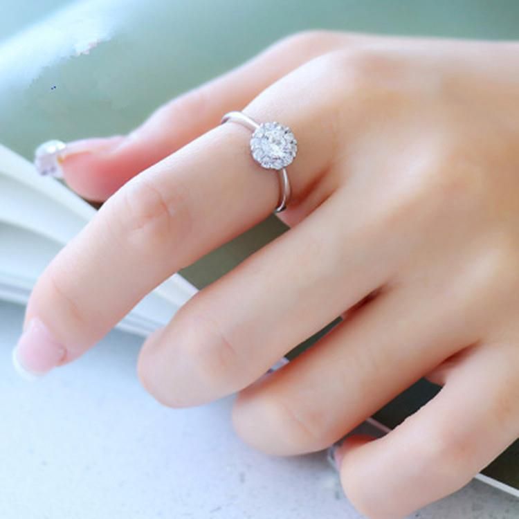 Broadcast High Carbon Heart Eight Arrow per donna Anello da sposa con diamante a sei griffe, semplice, da un carato_voghion.com