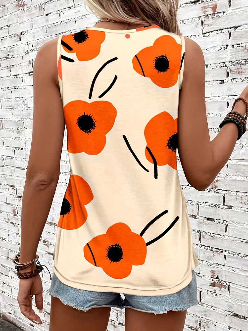 2024 short sleeved printed sleeveless vest can be worn outside_voghion.com