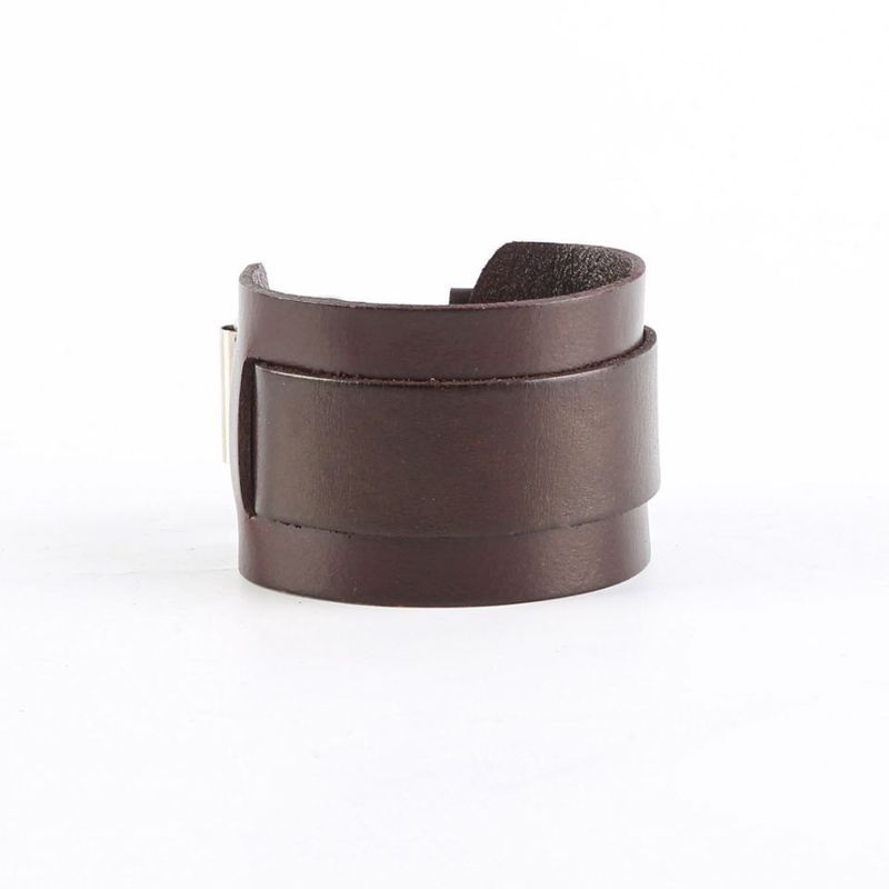 Bracciale regolabile in pelle intrecciata con personalità creativa da uomo, tendenza hip-hop_voghion.com