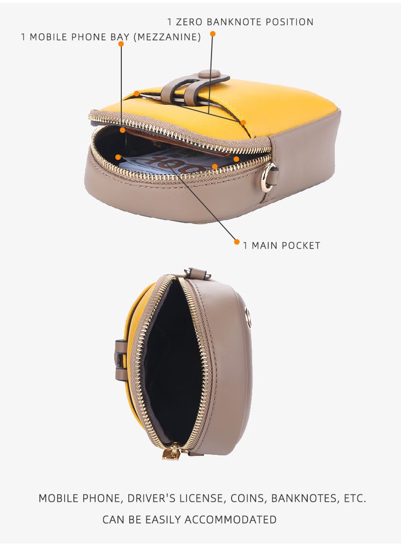 Borsa per cellulare Baellerry, borsa da donna alla moda con cerniera, portamonete, piccola borsa a tracolla, versatile, mini borsa da donna_voghion.com