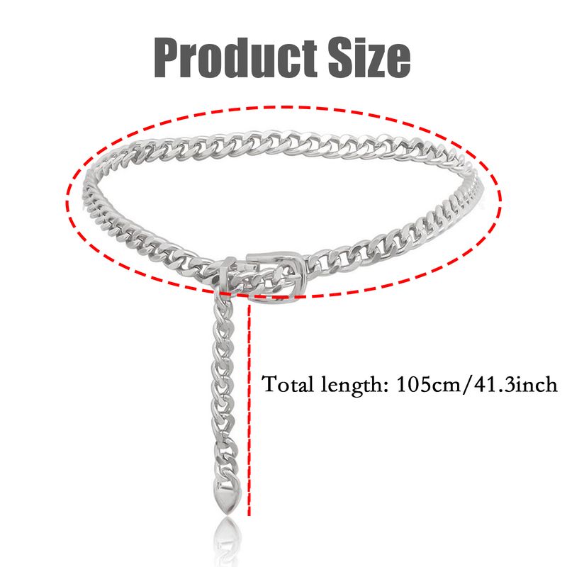 HOT 1 PC Women's Waist Chain Dress Belts Metal Belt Adjustable_voghion.com