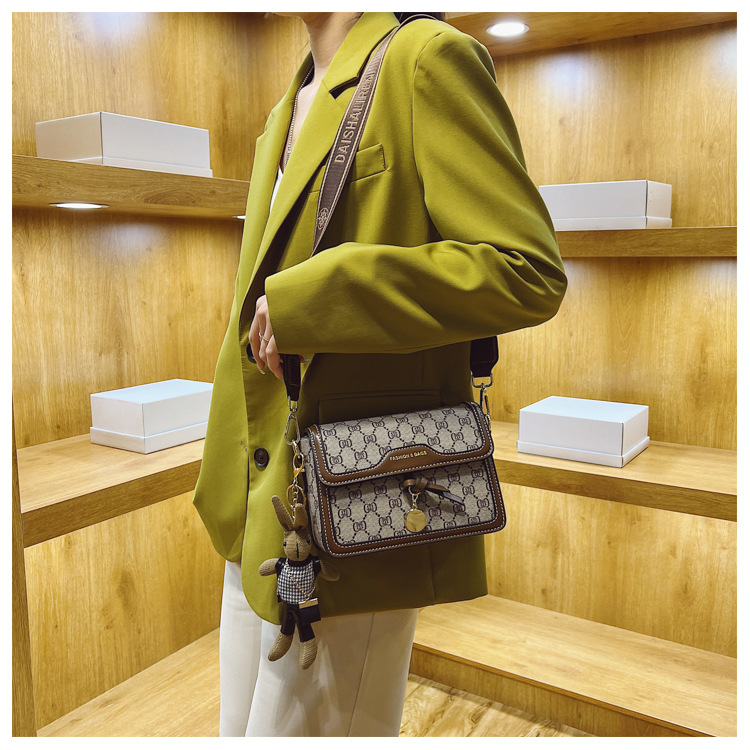 Borsa da donna a tracolla versatile di alta qualità autunno/inverno 2024 nuova moda a tracolla piccola quadrata alla moda Instagram_voghion.com