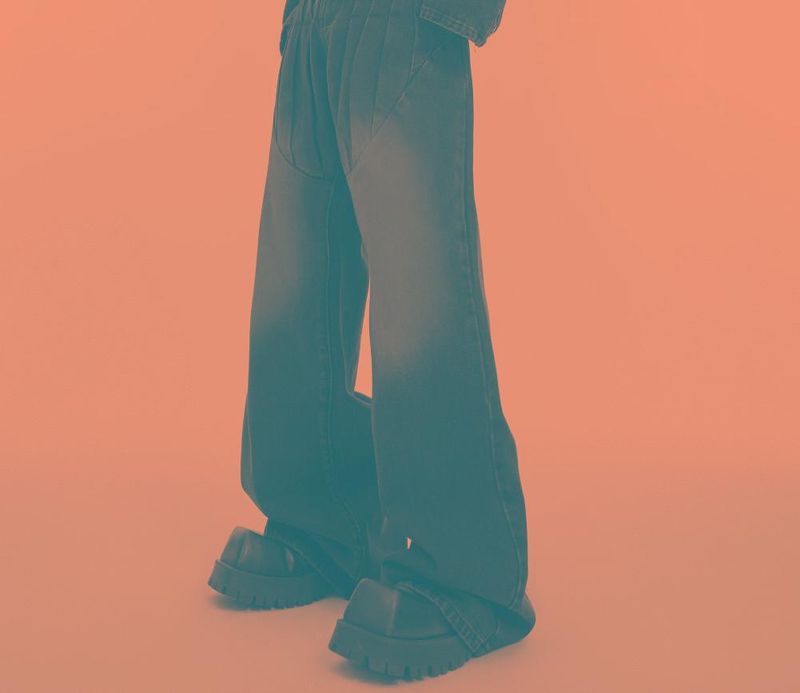 Herenkleding Zwaar Retro Versleten Deconstructed Denim Pak Driedimensionaal Reliëfontwerp Jas Jas Herenjeans Knappe_voghion.com