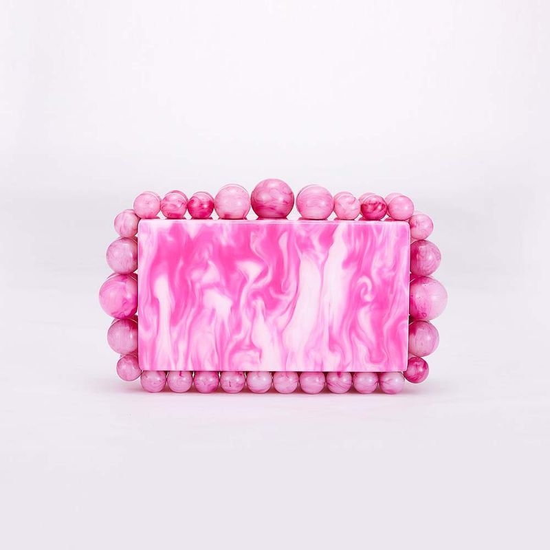 Borsa da donna con perline, borsa da sera in acrilico, monospalla, pochette diagonale per feste di nozze_voghion.com