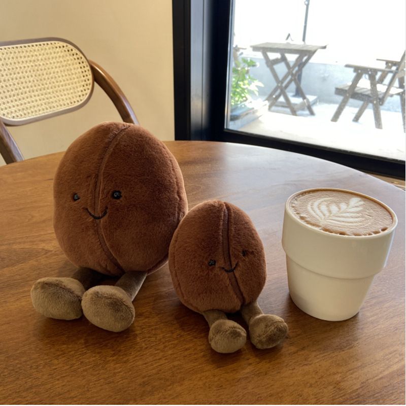 Cute Simulated Coffee Bean Doll, Creative Soothing Toy, Children's Companion Toy, Doll And Cloth Doll Gift_voghion.com