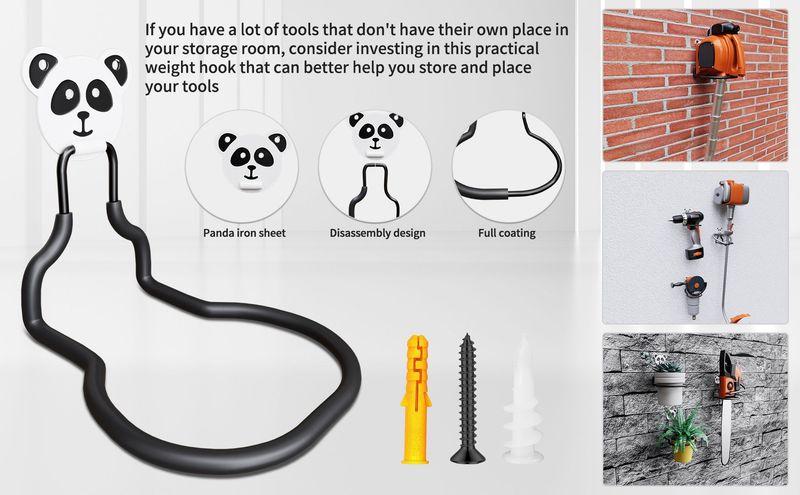 Garage Metal Wall Hanger 8 Installation, Heavy Hook Display Hanger, Used For Garden Tools Water Pipe Storage Tools Bearing Heavy Metal Hooks_voghion.com