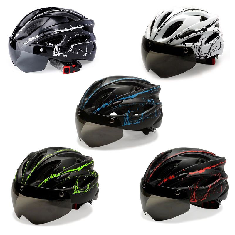 NEW Cycling Helmet Bike Man Women LED Light Helmet Road Mountain Bike Helmet Lens for Riding Bicycle Sports Skateboard Scooter_voghion.com