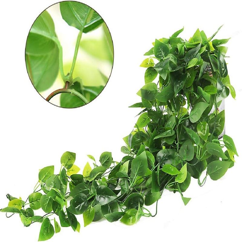 Casa Arredamento Parete Fiore Appeso Piccolo Ravanello Verde Artificiale Pianta a Foglia Verde Appeso Parete Rattan Fiore Appeso Ravanello Verde Pianta Appesa_voghion.com
