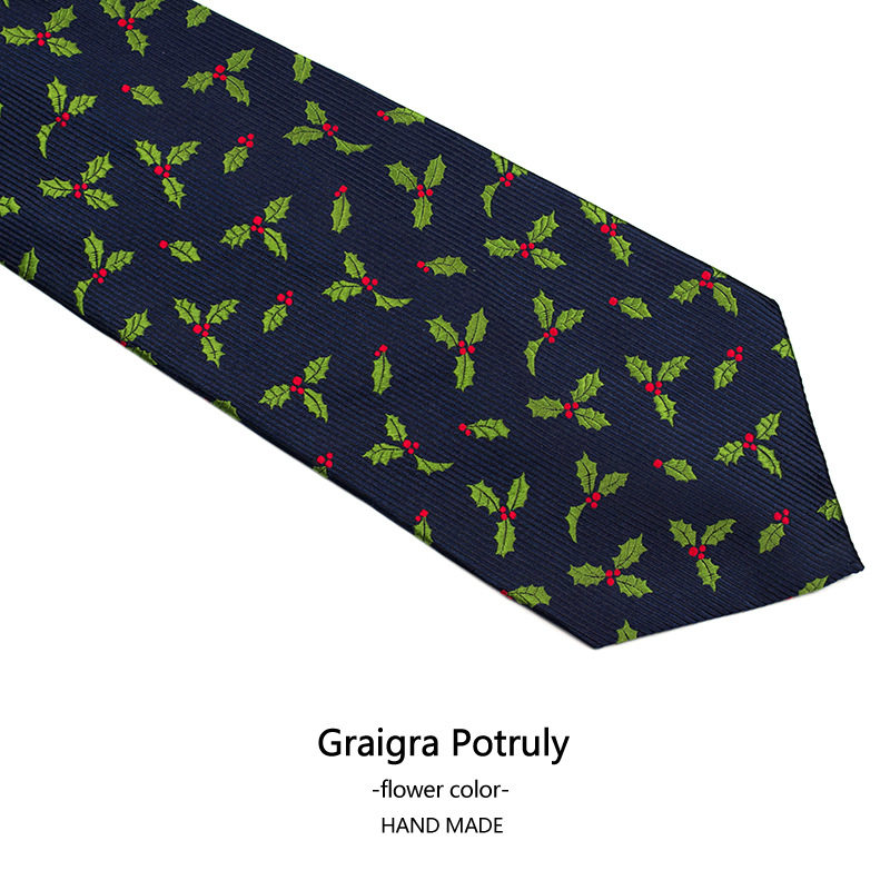 Christmas tie Santa Claus snowflake tie New Year event mulberry silk tie 10 cm silk tie_voghion.com