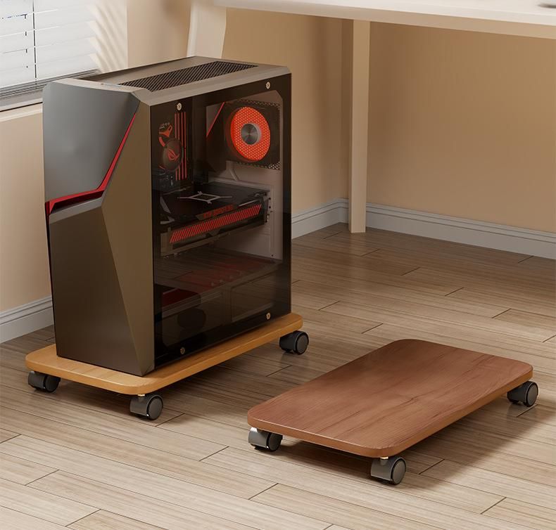 Desktop-Computergehäuseständer unter dem Schreibtisch für den Heimgebrauch, universell mit Rädern, Bodenerhöhung, Lagerregal_voghion.com