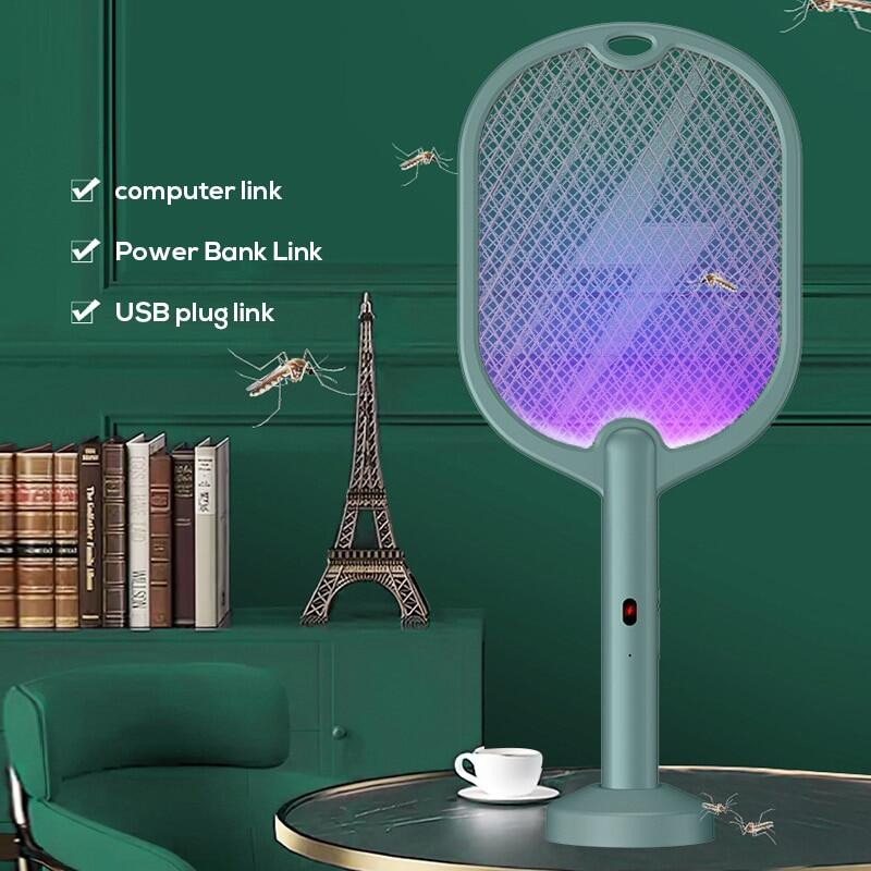 3 i 1 Elektrisk myggdödare Mosquito Killer Lamp Killer Insect Killer 3000V Type-C Uppladdningsbar Mosquito Killer Flugdödare_voghion.com