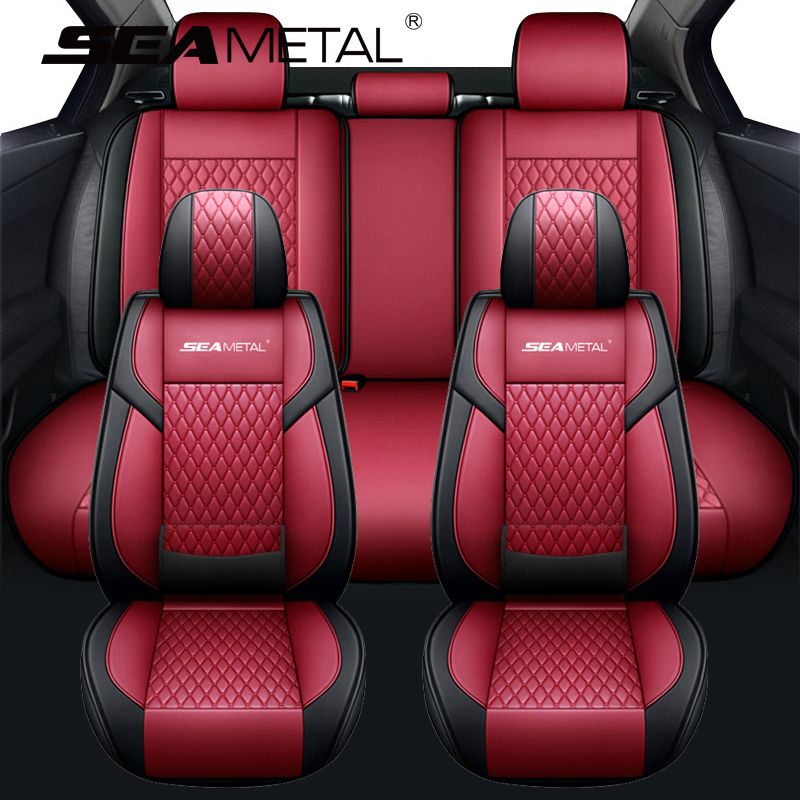 Universal Covers PU Leather Car Seat Cushions Four Seasons Breathable Mats Front/Back Seats Protective Pads Auto Goods_voghion.com