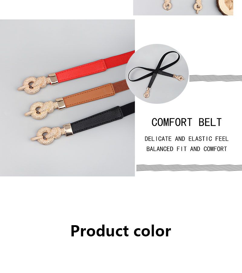 HEIßE Mode Frauen PU Schwarz rot Band Dünne Elastische Taille Gürtel Kleid Bekleidung Zubehör Heißer Verkauf_voghion.com