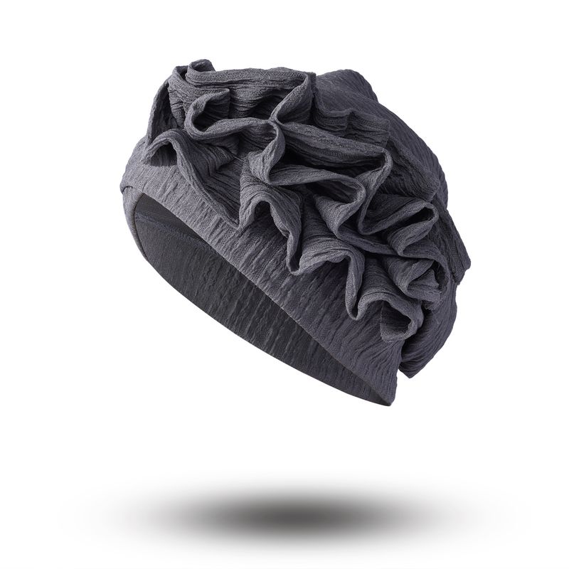 Elastic Pleated Lace Headscarf Hat – Fungus Lace Hair Care Cap, Adjustable & Breathable_voghion.com