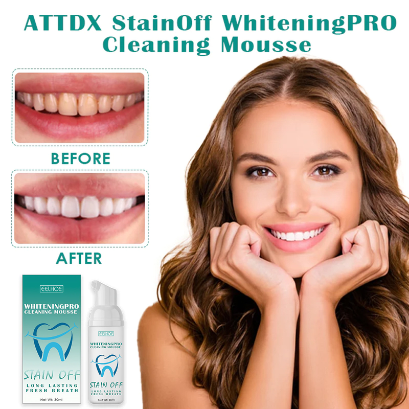 EELHOE Teeth Whitening Cleansing Mousse Deep Cleans Teeth Stains Fresh Breath Whitening Teeth Toothpaste_voghion.com