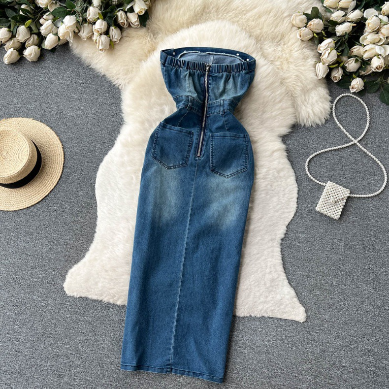 Damen Rock mat enger Schëller an enger Cowboy-Taille, sexy Split-Vintage-Stil_voghion.com