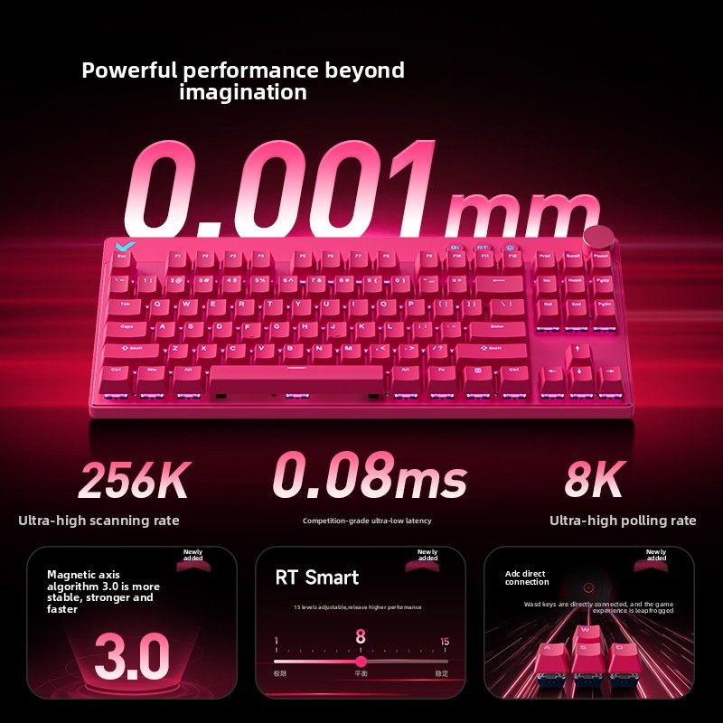 MCHOSE Mixed 87 Manyetik Eksenli Oyun Mekanik Klavyesi Özel Oyun Özel Kablo Dauntless Sözleşmesi_voghion.com