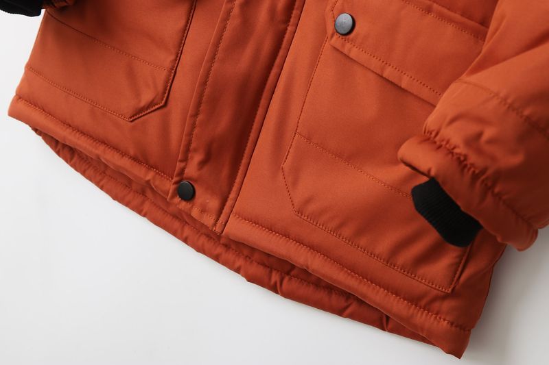 Boys' Color-Block Fleece-Lined Padded Jacket – Thick Winter Coat With Hood (120-170cm, 4 Colors)_voghion.com
