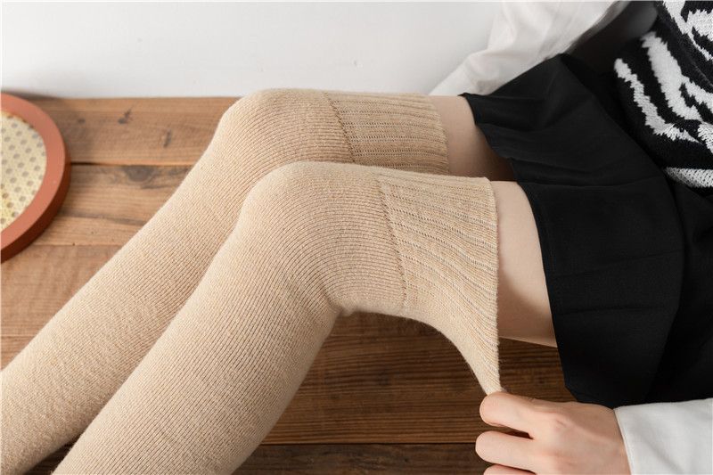 2 Paar dicke Kniestrümpfe aus Wolle, lange Röhre, Kinderwintersocken aus Samt, warme Damenstrümpfe, Herbst- und Winterstrümpfe aus Frottee_voghion.com