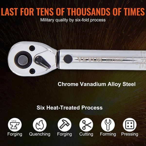 Torque Wrench, 1/4-inch Drive Click Torque Wrench 20-200in.lb/3-23n.m, Dual-Direction Adjustable Torque Wrench Set, Mechanical Dual Range Scales To_voghion.com