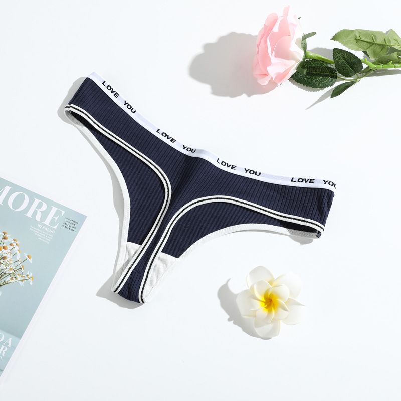 T-shaped Underwear Comfortable Abdominal Compression, Threaded Thong Pants For Girls, Low Waist, Breathable Pure Cotton_voghion.com