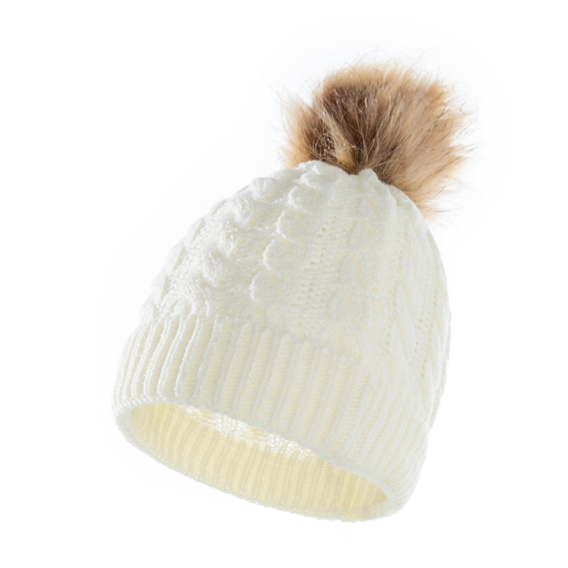 Baby clothing wool monochrome twist warm children's hat scarf gloves two or three sets_voghion.com