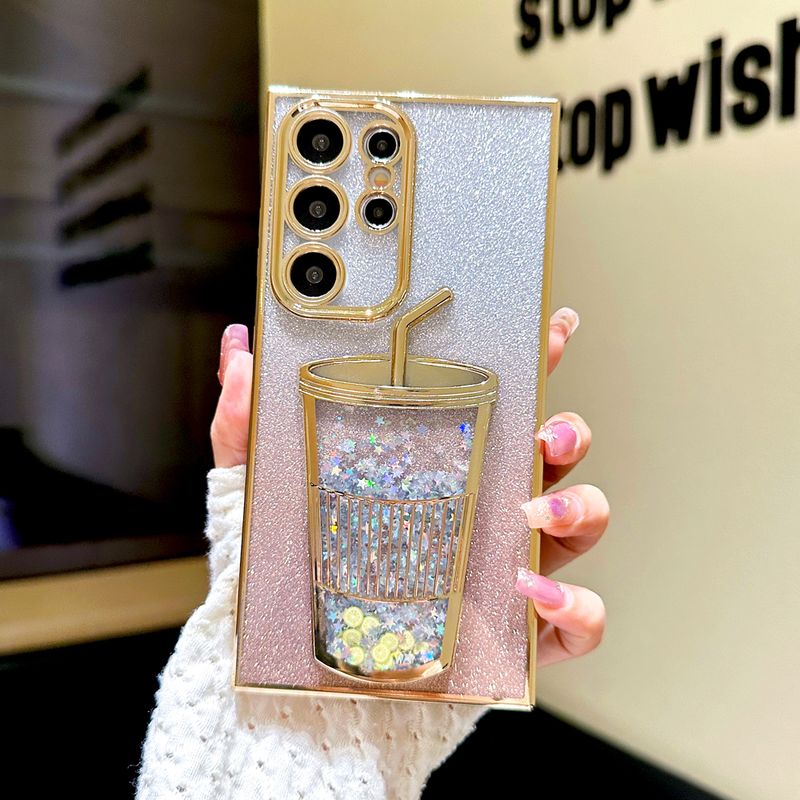 Bling Glitter Case Voor Samsung Galaxy S24 S23 S22 Ultra S24Ultra S23Ultra S22Ultra S 24 23 22 Met 3D Cup ontwerp Cover o_voghion.com
