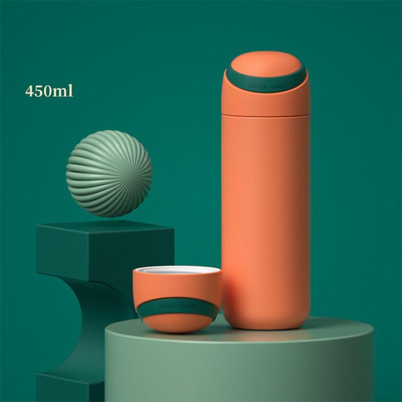 Bouteille isotherme portable en acier inoxydable de 450 ml, tasse à café, gobelet de voyage, bouteille sous vide, tasse cadeau, gobelet isotherme étanche_voghion.com