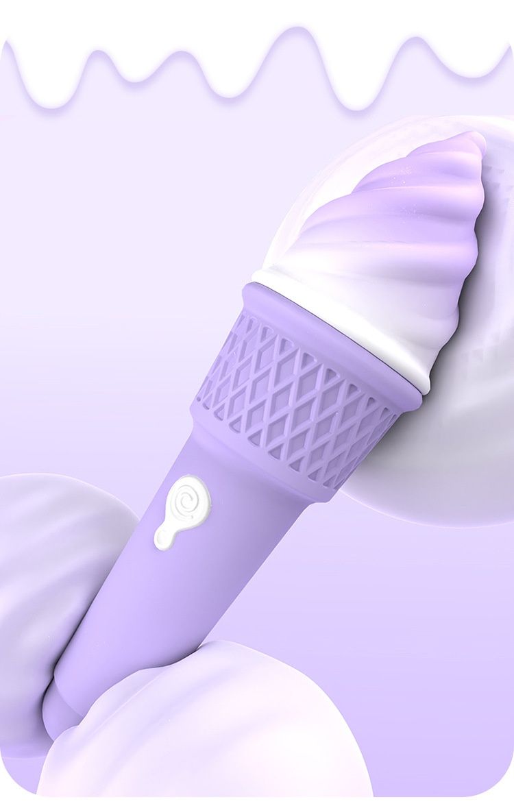 LuvBox Shanggan Piccolo Vibratore a Cono Dolce Gelato Giocattolo Sessuale Femminile Inserimento Piacere Orgasmo Masturbatore Vibrante_voghion.com
