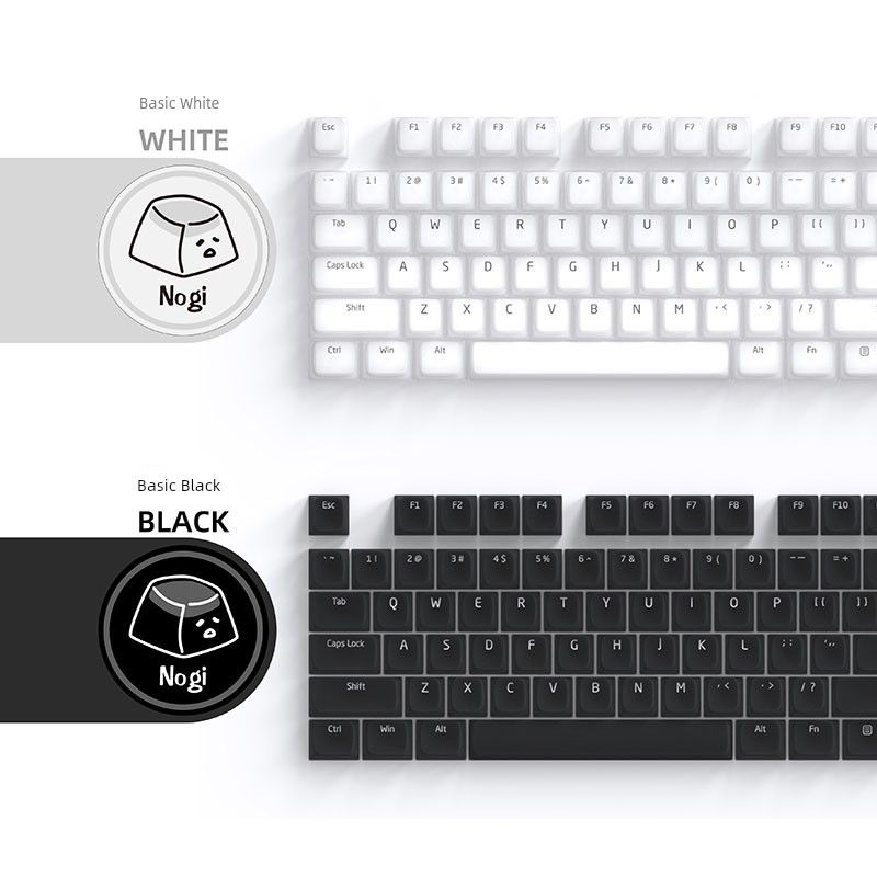 Tastiera meccanica comoda con tasti in silicone morbido stile lupo, originale, ad alta velocità, Herji Nogi Pudding Jelly_voghion.com