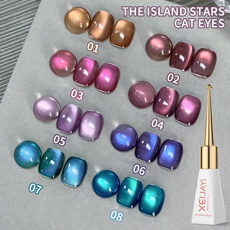 Smalto per unghie Cat's Eye, 2024, nuovo e popolare smalto multicolore Cat's Eye per saloni di bellezza_voghion.com