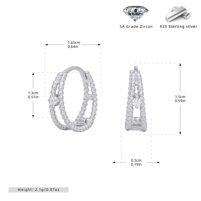 Women's Jewelry Elegant Hollow-Out U-Shaped Earrings In 925 Sterling Silver With Gold/Platinum Plating, Lightweight & Hypoallergenic For Daily Wear_voghion.com